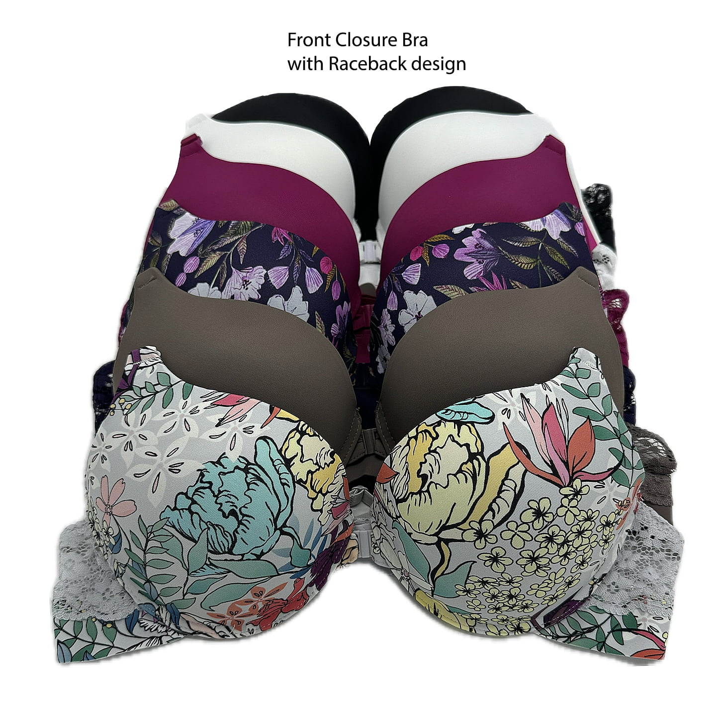 6 pcs Max Lift Power Wired Add 2 Cup T-Shirt Double Push Up Bra