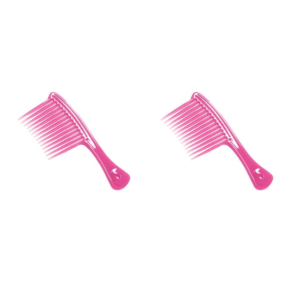 (2-Pack) Rinsvye Large Wide Tooth Comb Wet Dry Brush with Bristles Handle Detangling Reduce Hair Wet To Dry Hair Brush Loss Brush Tool