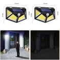 thumbnail image 1 of Paquete de 2 luces solares con sensor de movimiento - 76 COB, luz exterior con sensor de movimiento, impermeable, inalámbrica, de seguridad, luz de pared exterior para jardín, 1 of 5
