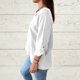 thumbnail image 5 of Tops occidentales para mujer,Blusa de mujer con cuello en V, camisa de lino y algodón de manga larga, blusa informal holgada con bolsillo, para oficina y uso diario, sopatenor, 5 of 9
