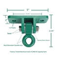 thumbnail image 3 of Juego de colgadores basculantes BETOOLL Heavy Duty de 4536,27 kg de capacidad, color verde, 3 of 6
