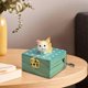 thumbnail image 3 of Caja de música de madera con manivela, decoración para niñas y adultos, regalos de San Valentín y cumpleaños. gato amarillo, 3 of 5