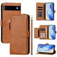 thumbnail image 3 of Funda para Google Pixel 6A 5G Cartera de Mano con Cremallera y Correa Cruzada Desmontable, 3 of 5