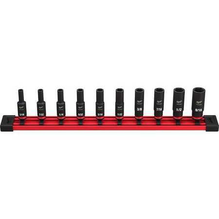 

Impact Socket Set Steel 6-Point 1/4