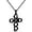 Black, variant on Uoveido Fashion Stainless Steel Initial Good God Cross Pendant Necklace Special Christian Jewelry Gifts (Rose gold)