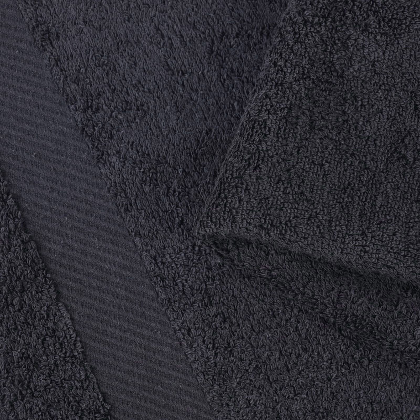 Superior Kendell Egyptian Cotton 3-Piece Towels Set, Black
