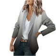 thumbnail image 1 of Moda mujer traje de negocios Color sólido costura Plaid impreso manga larga cárdigan abrigo Top Fridja hkj3665, 1 of 4
