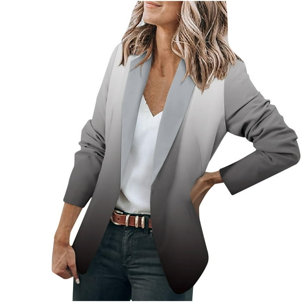 Jackets for Women Plus Size Blazer Jackets For Women Open Front Long Sleeve Cardigan Casual Fall Winter Cotton Linen Blazers Abrigos de Mujer Invierno -