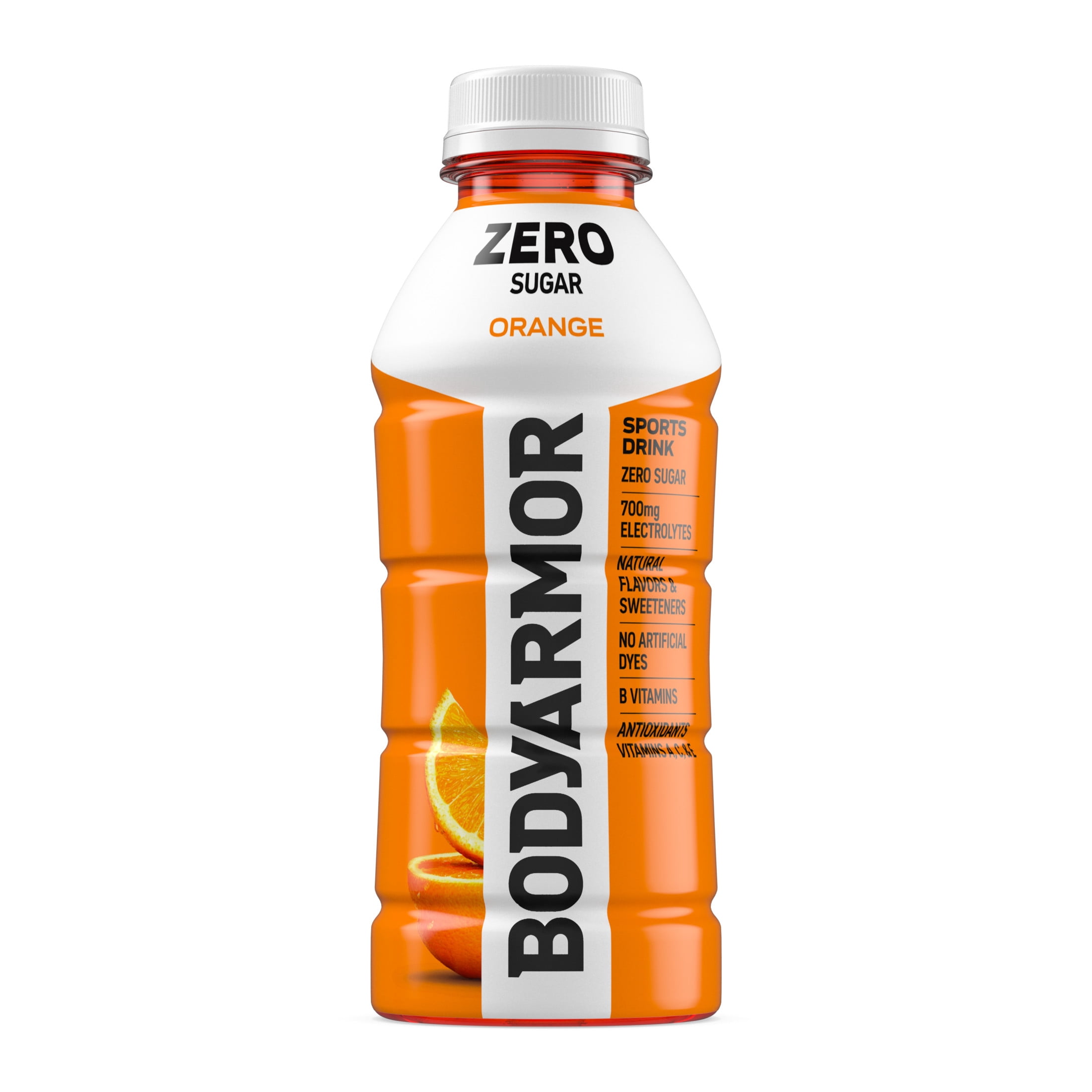 (6 pack) BODYARMOR Zero Sugar Orange Electrolyte Sports Drink, 16 fl oz Bottle