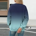 thumbnail image 3 of Womens Long Sleeve Shirts Crew Neck Gradient Hoodless Sweatshirt Fashion Cute Casual Loose Pullover Spring Fall Tops, 3 of 5