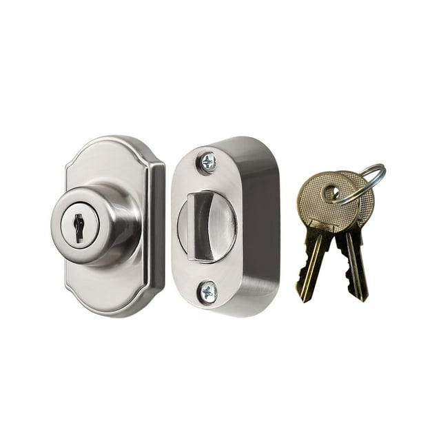 Cerrojo de seguridad con llave ideal para puertas contra tormentas y mosquiteras