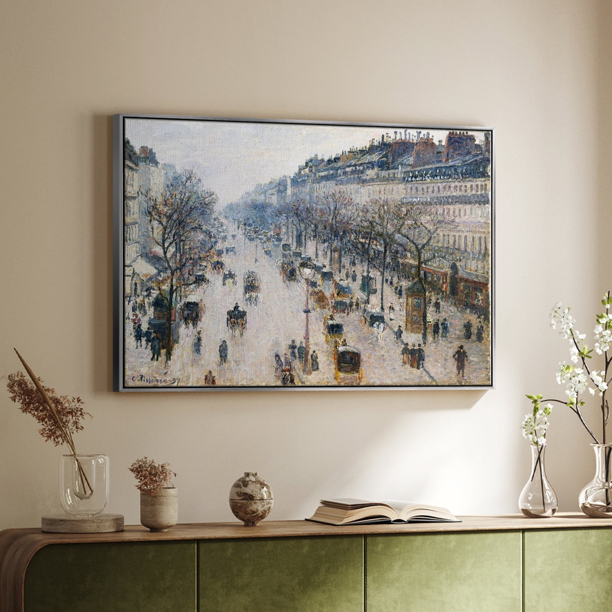 Vintage Landscape-CCC By Wexford Home Framed in Silver Wood Gallery Wrapped Canvas 27 in. x 41 in.