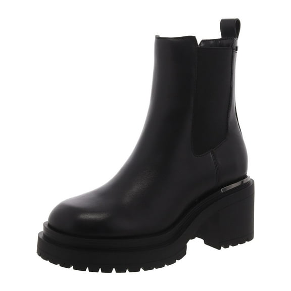 DKNY Womens Patria Leather Pull-On Chelsea Boots