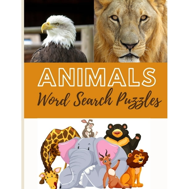 amazing and fun wild animals words search puzzles large print paperback walmart com