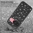 thumbnail image 4 of Compatible with Google Pixel 9 Case Glitter Shockproof, Google Pixel 9 Phone Case Bling Sparkly TPU and PC Silicone Shiny Girl Women Thin Protective Cover (Black), 4 of 14