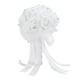 thumbnail image 1 of Ramo de rosas artificiales de simulación, ramo de flores para boda, decoración, suministros de boda, color blanco, 1 of 8