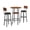 Brown, variant on Kitchen Bar Table Set, 3-Piece Bistro Table Set for Kitchen, Wood Dining Room Set with 2 Upholstered Chairs, Storage Shelf Table and Chairs Dining Set for Pub Bistro Restaurant, JA1521