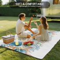 thumbnail image 4 of Beach Coastal Outdoor Rug 4x6 Ft - Reversible Patio Rug Outdoor Camping Rugs, Nautical Shell Starfish Coral Summer Washable Indoor Outdoor Area Rugs, Non-Slip Outdoor Carpet Runner for Deck/Porch, 4 of 8