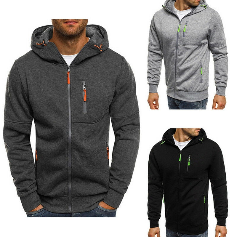 Men/'s Winter Outwear Sweater Slim Fit Hoodies Warm Hooded Sweatshirt Coat Jacket