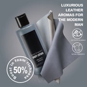 Bath Body Care Spa Gift Basket Sets for Men - 8 Pcs Luxury Leathers Scented Skin Self Care Kit Birthday Gifts for Him Grandpa