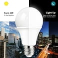 thumbnail image 4 of Bombilla LED de atardecer a amanecer, lámpara inteligente de encendido y apagado automático, 10W, E27, Sensor de luz exterior, AC220V, luz blanca cálida de día y noche, 4 of 4