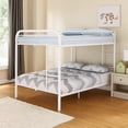thumbnail image 6 of Fegy Full over Full Bunk Bed with Ladder and Rails-White Metal Frame, 6 of 7
