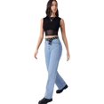thumbnail image 5 of Women's Sheer Contrast Mesh Slim Fitted Sleeveless Crop Tank Top, 5 of 5