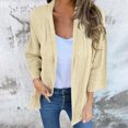 thumbnail image 2 of Kaemgyyd Lightweight Cardigan for Women Cotton Linen 3/4 Sleeve Kimono Boho Tops Casual Open Front Beach Vaction Cardigans, 2 of 7
