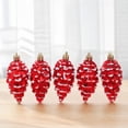 thumbnail image 4 of 2026 Christmas Indoor Home Decor Christmas Ornaments 5 Pack 7 5cm Shiny Electroplated Snow Frosted Pinecone Baubles, 4 of 6