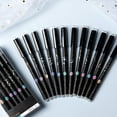thumbnail image 4 of CoreLiving Erasable Gel Pens, 0.35mm Fine Tip Thermochromic Ink Pens, Smooth Writing Refillable Black Ink Pens with Built-In Eraser for Office Supplies, 12-Pack, 4 of 9
