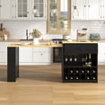 thumbnail image 1 of U_Style-CA Extendable Kitchen Island with Wheels,Dining Table with Built-in Power Outlet,Farmhouse Bar Table with Double-Sided Drawers,Suitable for Kitchen & Home Bar, 1 of 12