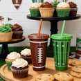 thumbnail image 5 of SHJHENG 6 Pack American Football Themed Party Cups, Reusable Plastic Drink Cups with Lids & Straws, for Super Bowl, Game Day, Tailgating & Sports Themed Parties, 5 of 6