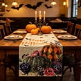 thumbnail image 6 of UALSRZL Halloween Table Runner, 72x13in Halloween Pumpkin Crow Ghost Table Runner, Dining Tables Runners for Home Table Mantel Decor, Multicolor, 6 of 6
