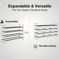 thumbnail image 3 of USTECH 4-Tier Expandable Shoe Rack, Adjustable & Stackable Metal Shoe Organizer for Closet, Entryway, or Bedroom – Holds 12–16 Pairs, 3 of 8
