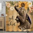 thumbnail image 1 of BLINGPAINTING Elephant Sunflower Shower Curtatin Vintage Floral Get Naked Elephants Shower Curtains Waterproof Fabric Decorative, 1 of 6