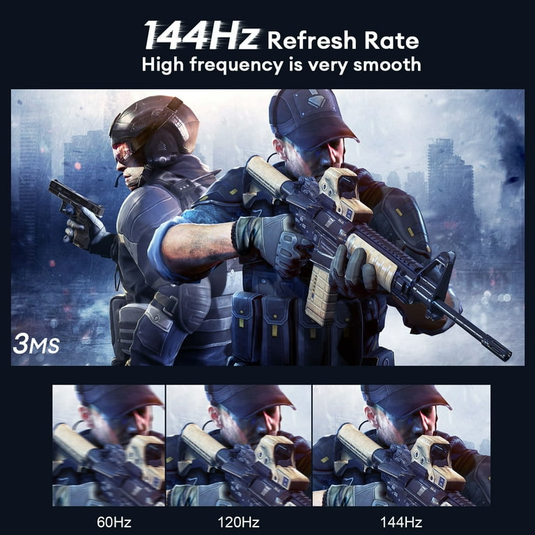 ZEUSLAP P16K 16 Inch Portable Monitor, 2.5K 144Hz 100%sRGB IPS Screen Computer Gaming Monitor with HDMI-compatible + Type-C + 3.5 mm Audio Ports for Laptop, Switch, Xbox, PS4/5, Smartphone etc.