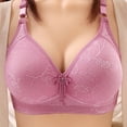 thumbnail image 2 of YWDJ Wireless Bras for Women Plus Size Full Coverage Push up Comfort Straps Support Bralette Breathable Soft Bra for All Shapes Sagging Breasts Pink 2XL, 2 of 5