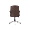 thumbnail image 4 of 28 Inch Office Gaming Chair, 360 Degree Swivel, Silver, Brown Faux Leather, 4 of 5