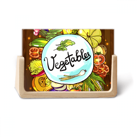 Vegetables Corn Redish Chinese cabbage Photo Wooden Photo Frame Tabletop Display
