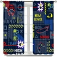 thumbnail image 2 of Gamer Blackout Curtains,Abstract Geometric Fun Cartoon Video Game Controller Print Rod Pocket Window Treatments Drapes for Boys Girls Teens Bedroom Living Room Playroom 84x84in, 2 of 8