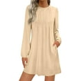 thumbnail image 2 of PRETTYGARDEN Fall Dresses for Women Long Sleeve Mini Short Flowy A Line Casual Holiday Party Tunic Dress Fashion Clothes, 2 of 5