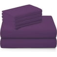 thumbnail image 4 of 1000 Thread Count 4-Piece 100% Egyptian Cotton Bed Sheets Luxury Hotel Sheets Fits Mattress Upto 21" Deep Pocket, Twin Size - Plum Solid, 4 of 8