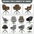 thumbnail image 6 of Whosucclay Mushroom Daisy Leaf Print Curved Back Accent Chair Slipcovers Stretch Office Chair Protector Non-Slip Curved Back Bar Stool Slipcovers with Arms for Living Room, Vanity, Party, 6 of 7