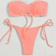thumbnail image 3 of Trajes de baño tankini para mujer Trajes de baño de dos piezas con tirantes ajustables y espalda descubierta de color liso para mujer Trajes de baño para mujer Trajes de baño tankini para mujer, 3 of 5