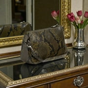 Coach Women's Nolita 19 Shoulder Bag, Snake Print, Smooth Leather, Gunmetal/Olive Multi