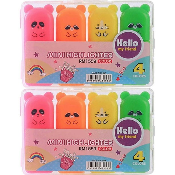 Color Highlighter Style 4 / 5 / 6 Colors Available Color Marker Pen Set 10ML