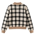 thumbnail image 3 of Xijirk Women Plaid Bomber Jacket Zip Up Long Sleeve Ribbed Trim Outerwear for Spring Fall Casual Daily Street Wear, 3 of 6