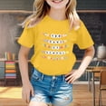 thumbnail image 2 of Icvfdpl T-Shirts Filles Rentrée Scolaire, T-Shirt Imprimé Col Rond Manches Courtes Respirant Mode Urbaine 3-4 Ans, 2 of 4