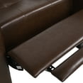 thumbnail image 4 of Noble House Cossitt Standard Faux Leather Tufted Pushback Recliner, Dark Brown, 4 of 11