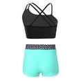 thumbnail image 2 of Linjinx Kids Girls Sports Swimming Workout Outfits Backless Tank Top Camisole Vest with Elastic Wide Geometric Black 14, 2 of 5